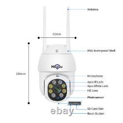 Hiseeu 3MP Outdoor Home Wireless Security Camera 2K WiFi IP Camera Two-Way Audio