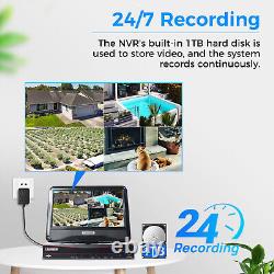 Hiseeu 5MP Camera 10CH NVR With Monitor 5G Wifi CCTV Home Security Camera System