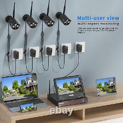 Hiseeu 5MP Camera 10CH NVR With Monitor 5G Wifi CCTV Home Security Camera System