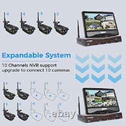 Hiseeu 5MP Camera 10CH NVR With Monitor 5G Wifi CCTV Home Security Camera System