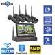 Hiseeu 5mp Outdoor Wifi Ip Cctv Home Security Camera Systems 10ch Nvr Monitor