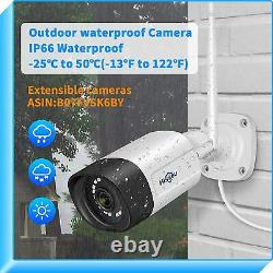 Hiseeu 8CH 2K NVR WIFI Outdoor Wireless Security Camera System, Home Surveillance