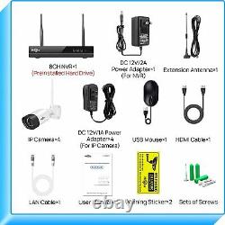 Hiseeu 8CH 2K NVR WIFI Outdoor Wireless Security Camera System, Home Surveillance