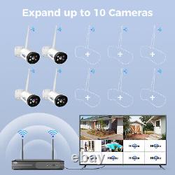 Hiseeu Security Camera System Outdoor Wireless Audio Wifi Home CCTV 3MP 10CH NVR