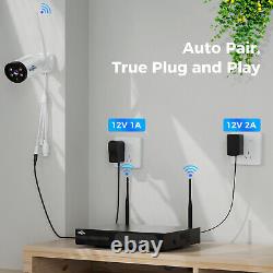 Hiseeu Security Camera System Outdoor Wireless Audio Wifi Home CCTV 3MP 10CH NVR