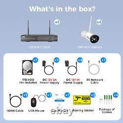 Hiseeu Security Camera System Outdoor Wireless Audio Wifi Home CCTV 3MP 10CH NVR