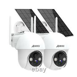 Home Battery Security Camera System Wireless Outdoor Wifi Pan/Tilt + Solar Panel