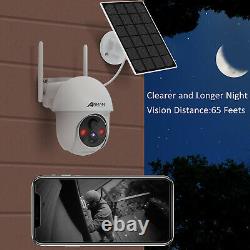 Home Battery Security Camera System Wireless Outdoor Wifi Pan/Tilt + Solar Panel