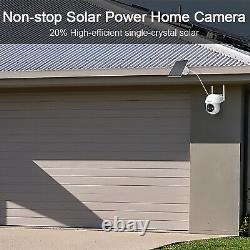 Home Battery Security Camera System Wireless Outdoor Wifi Pan/Tilt + Solar Panel