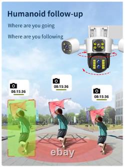 Home Security 8K 16MP IP Camera 10x Zoom 4 Lens 64 GB Outdoor WIFI CCTV