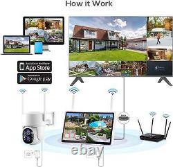 Home Security Camera 2K Wireless Outdoor 10CH NVR System Auto Track 10x Zoom PTZ