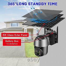 Home Security Camera Outdoor Solar Powered PTZ WiFi 1080P CCTV Cam Pan Tilt IP66
