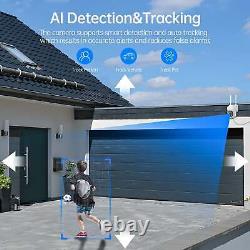 Home Security Camera System 360° PTZ Wireless CCTV 2 Way Audio Outdoor 10CH NVR