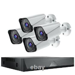 Home Security Camera System 4pcs 1080P Cameras 8CH DVR Outdoor Waterproof Wired