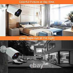 Home Security Camera System 4pcs 1080P Cameras 8CH DVR Outdoor Waterproof Wired