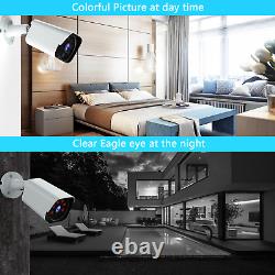 Home Security Camera System 4pcs 1080P Cameras 8CH DVR Outdoor Waterproof Wired