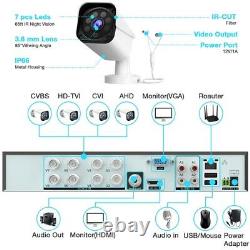 Home Security Camera System 4pcs 1080P Cameras 8CH DVR Outdoor Waterproof Wired