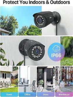 Home Security Camera System With Human Vehicle Detection, 80ft Night Vision