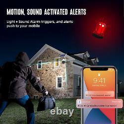 Home Security HD 2K Camera Wireless Outdoor Solar Battery Powered Night Vision