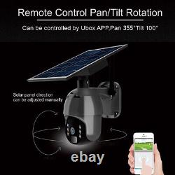 Home Security Wifi Camera System Outdoor Solar Battery Powered Wireless 4MP PTZ