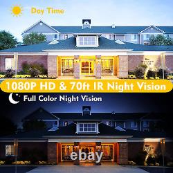 Home Solar Security Camera Outdoor, PTZ 360° View 1080P Wireless Wifi Rechargeab