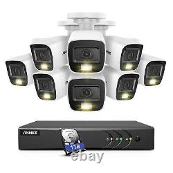 Home Wired Camera Security System with Audio, 8CH 3K Lite H. 265+ AI DVR with
