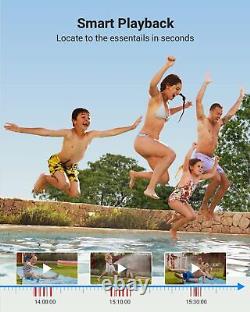 Home Wired Camera Security System with Audio, 8CH 3K Lite H. 265+ AI DVR with
