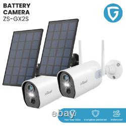 IeGeek 2K Home Security Camera Wireless Outdoor Solar Battery Powered Wifi Cam