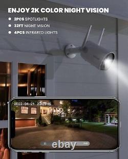 IeGeek 2K Home Security Camera Wireless Outdoor Solar Battery Powered Wifi Cam