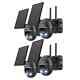 Iegeek 2k Outdoor Wireless Solar Security Camera Home Wifi Battery Cctv System