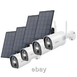 IeGeek 2K Solar Powered Outdoor Security Cameras Home Surveillance Cameras IP65