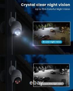IeGeek 3MP 2K Security IP Camera WiFi Two-Way Audio PTZ Home Outdoor Color Night
