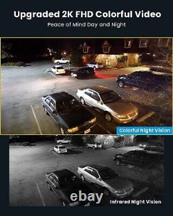 IeGeek Outdoor 2K Floodlight Camera Home Security Camera Wired Flood Light CCTV