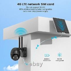 IeGeek Outdoor 4G Lte Solar Security Camera Wireless Home Battery CCTV SIM Card