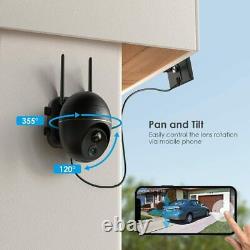 IeGeek Wifi Home Security Camera Outdoor Wireless Solar Battery Powered Pan/Tilt
