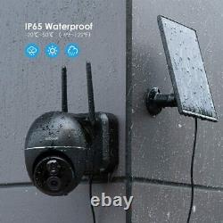 IeGeek Wifi Home Security Camera Outdoor Wireless Solar Battery Powered Pan/Tilt