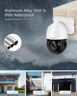 JENNOV Outdoor Home Security Wired PoE Camera 8MP Night Vision Audio 30× Zoom