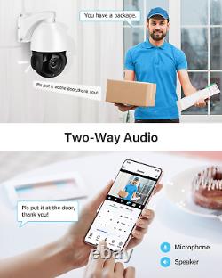 JENNOV Outdoor Home Security Wired PoE Camera 8MP Night Vision Audio 30× Zoom