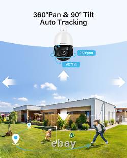 JENNOV Outdoor Home Security Wired PoE Camera 8MP Night Vision Audio 30× Zoom