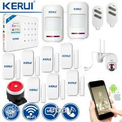 KERUI 720P CCTV IP Camera W18 Wireless WiFi GSM SMS Home Security Alarm System