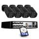 Kerui 8ch H. 265+ 5mp Lite Dvr 1080p Outdoor Cctv Home Security Camera System Kit