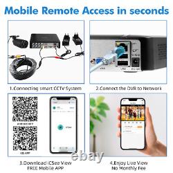KERUI 8CH H. 265+ 5MP Lite DVR 1080P Outdoor CCTV Home Security Camera System Kit
