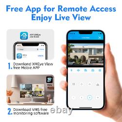 KERUI 8CH H. 265+ 5MP Lite DVR 1080P Outdoor CCTV Home Security Camera System Kit