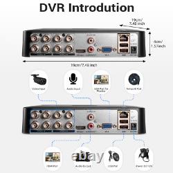 KERUI 8CH H. 265+ 5MP Lite DVR 1080P Outdoor CCTV Home Security Camera System Kit