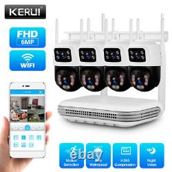 KERUI Security Camera System Outdoor Wireless Audio Wi-Fi Home CCTV 6MP 8CH NVR