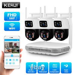 KERUI Security Camera System Outdoor Wireless Audio Wi-Fi Home CCTV 6MP 8CH NVR