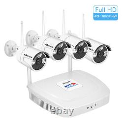 KKMOON 4CH 1080P Wireless NVR WIFI Outdoor Home Security IP Camera System Kit