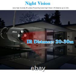 KKmoon 4CH Wireless 1080P NVR 720P Outdoor Home WIFI Camera CCTV Security System