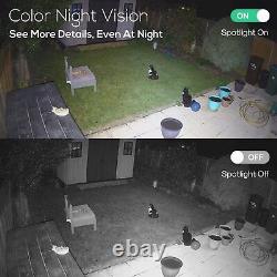 Kittyhok Solar Home Security Camera System, 4pcs 2k Ultra Solar Security Cameras