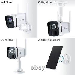 Kittyhok Solar Home Security Camera System, 4pcs 2k Ultra Solar Security Cameras